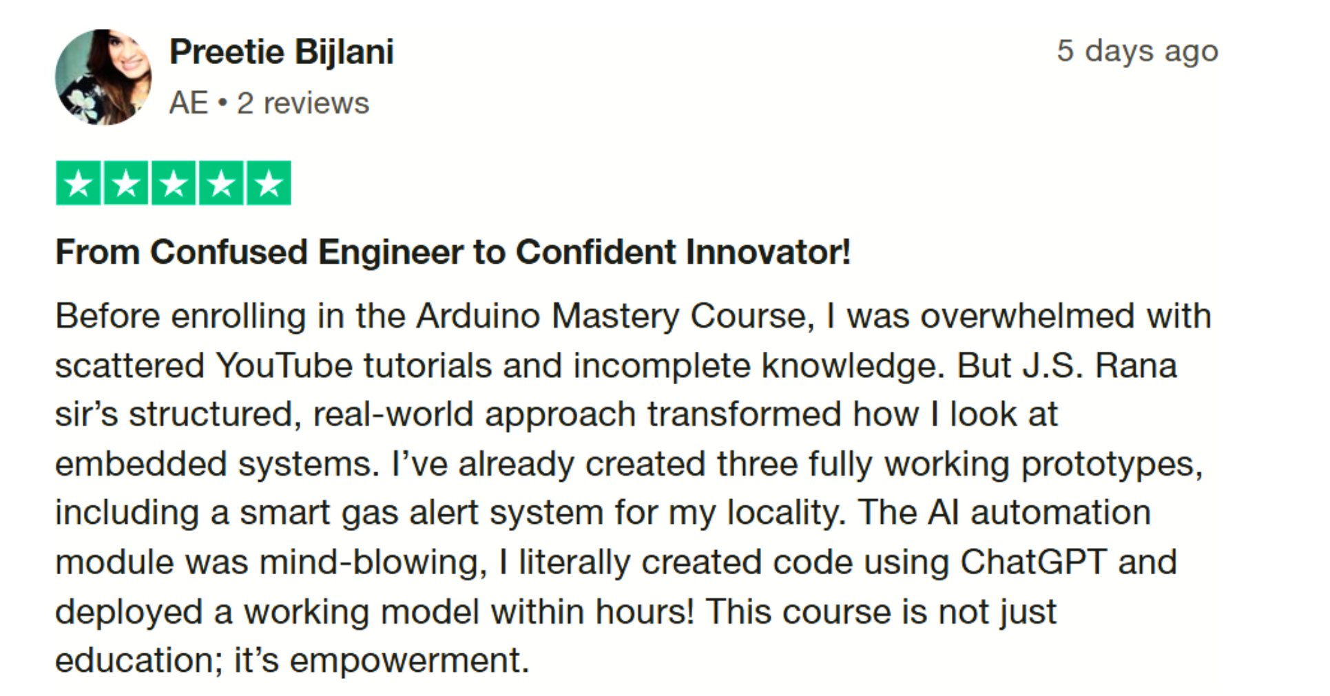 Trustpilot review 4