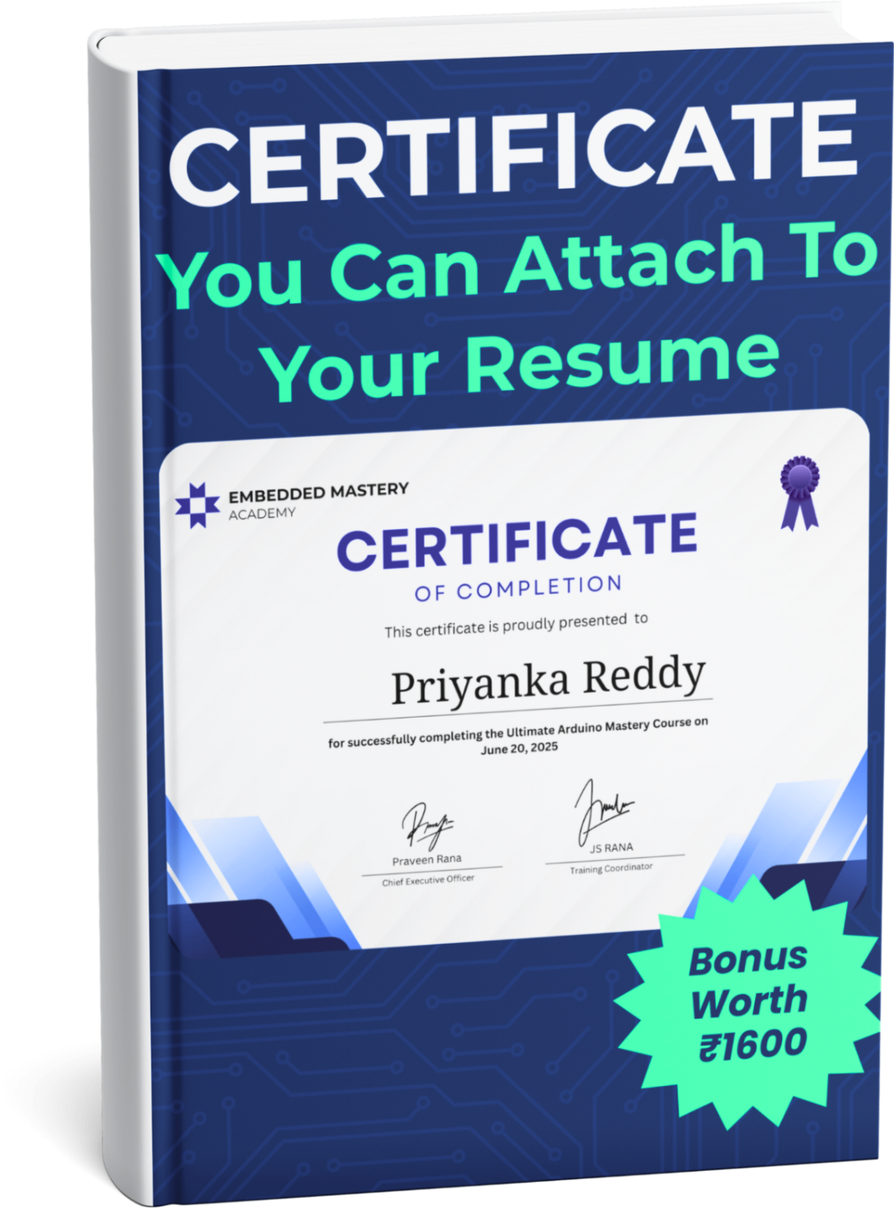 Internship Certificate cover